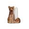 Hello Honey® 3.5" Brown Stoneware Fox Taper Candleholder with Reactive Glaze